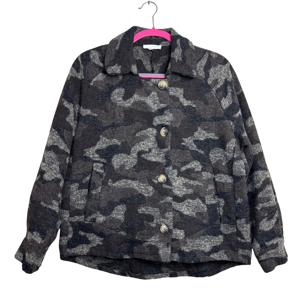 Camo Military Jacket Womens S Casual Outerwear Grunge Shacket Mystree Hunting‎